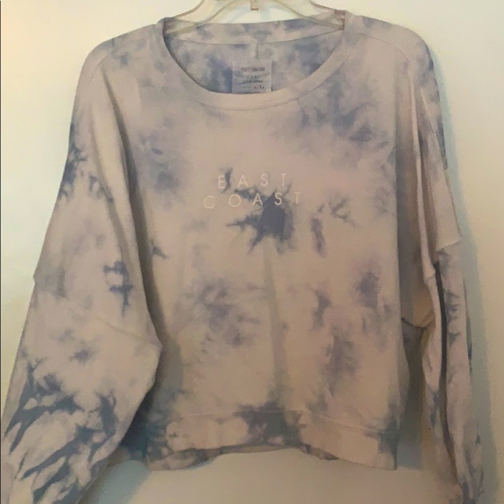 Blue tie-dye sweatshirt